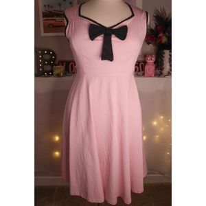 Lindy Bop Pink Vintage Reproduction Sweetheart Dress